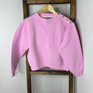 J. Crew Heritage Button Shoulder Sweatshirt XS